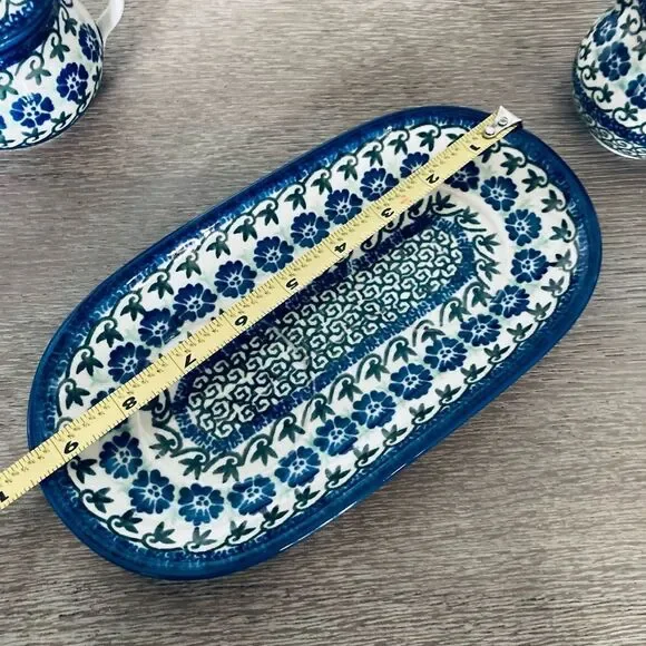 Boleslawiec 5-pc Polish Pottery Coffee Tea Service Set - Picture 4 of 9